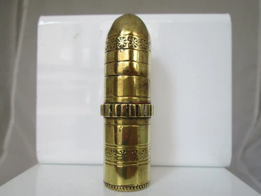 Pierre. Bullet shaped. Austria. 1960's. Petrol. Golden metal