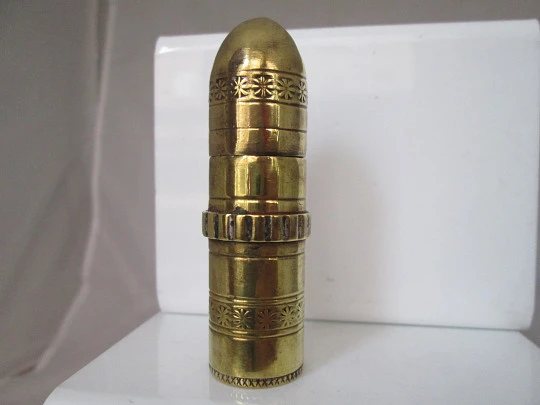 Pierre. Bullet shaped. Austria. 1960's. Petrol. Golden metal
