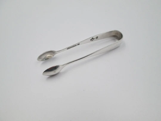 Pinza para azúcar. Metal plateado. Henry Stratford Ltd. Reino Unido. 1920's