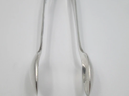 Pinza para azúcar. Metal plateado. Henry Stratford Ltd. Reino Unido. 1920's