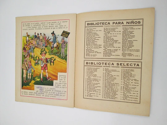 Pirulete at school. Ramón Sopena. Asha drawings. Color stories. 1930's
