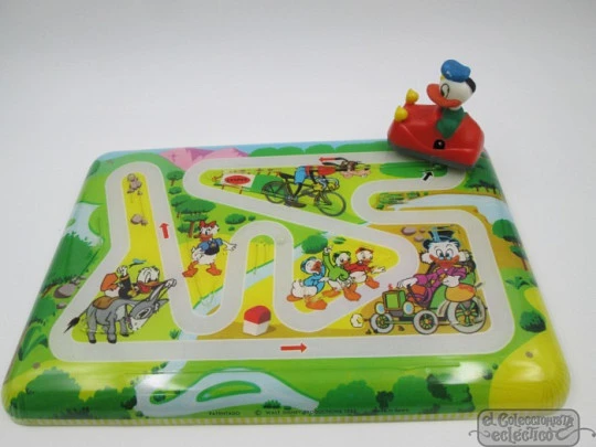 Pista mecánica Donald conductor. Geyper. Coche a cuerda. 1965. Caja Pista mecánica Donald conductor. Geyper. Coche a cuerda. 1965. Caja