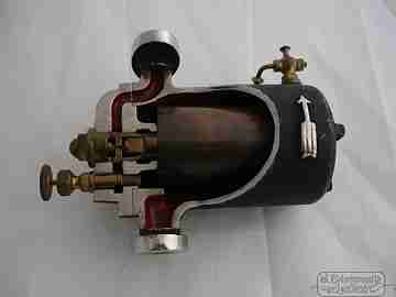 Piston mechanism miniature model. Klein brand. 1950. Painted steel