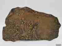 Placa / medalla cobre labrado. Artilleros. 1909. G. Independencia