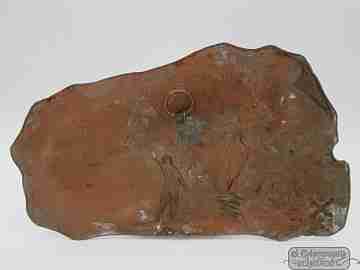 Placa / medalla cobre labrado. Artilleros. 1909. G. Independencia