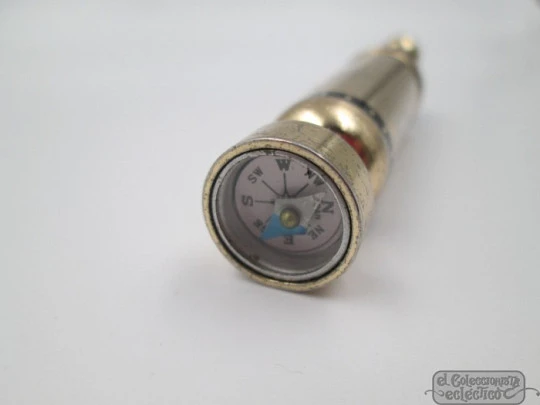 Pocket lighter. NASA Challenger. Golden metal. Compass. Petrol. 1980's