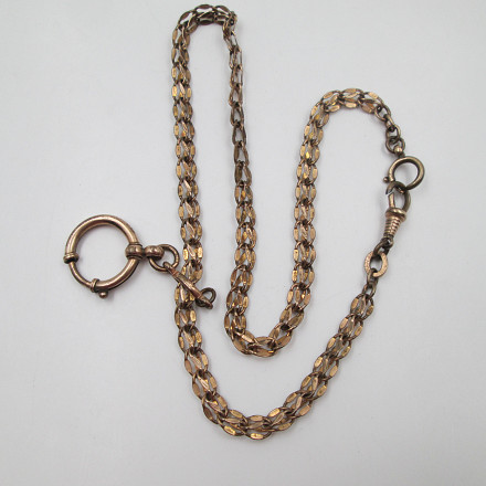 Pocket Watch Braided Links Chain Gold Plated Metal 1900s | El Coleccionista  Ecléctico