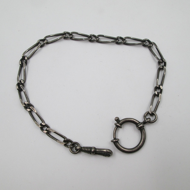 Pocket Watch Chain Blacked Metal Openworks Links 1940s | El ...