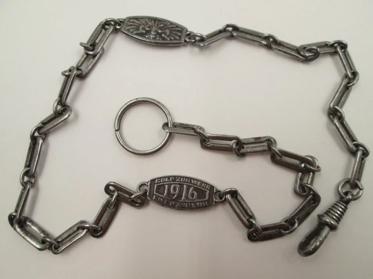 Pocket watch chain. Gold for Defense / Iron for Honor. Germany, 1916. First World War