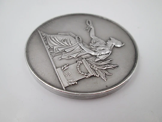 Polytechnic Association medal. Goddess Minerva. 950 sterling silver. Nicolas Brenet