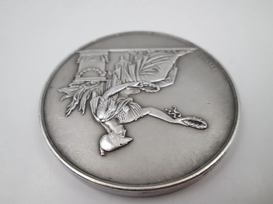 Polytechnic Association medal. Goddess Minerva. 950 sterling silver. Nicolas Brenet