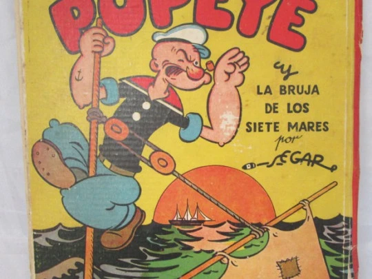 Popeye & The Sea Hag. Molino Publisher, 1938. Pop Up book. Segar