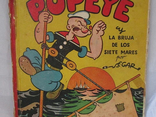 Popeye & The Sea Hag. Molino Publisher, 1938. Pop Up book. Segar