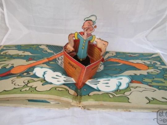 Popeye & The Sea Hag. Molino Publisher, 1938. Pop Up book. Segar