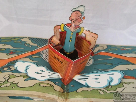 Popeye & The Sea Hag. Molino Publisher, 1938. Pop Up book. Segar