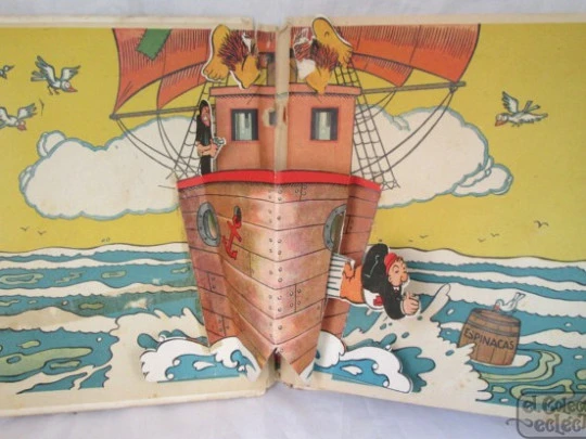 Popeye & The Sea Hag. Molino Publisher, 1938. Pop Up book. Segar