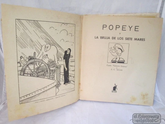 Popeye y La Bruja de los Siete Mares. Editorial Molino, 1938. Libro Pop Up