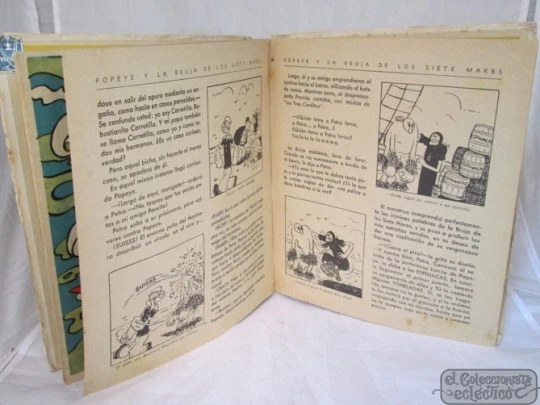 Popeye y La Bruja de los Siete Mares. Editorial Molino, 1938. Libro Pop Up