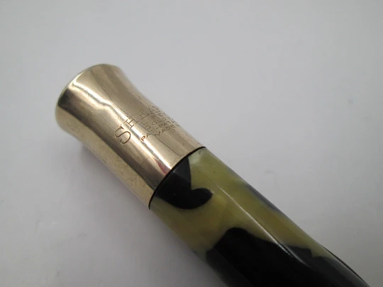 Portaminas Sheaffer Titan Lifetime. Celuloide negro y perla. Detalles laminados oro. 1920 Portaminas Sheaffer Titan Lifetime. Celuloide negro y perla. Detalles laminados oro. 1920