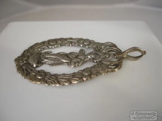 Praying Virgin. Silver. 18-19th centuries. Openwork. Ring