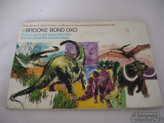 Prehistoric animals. Brooke Bond Oxo. 1942. 50 colour stickers