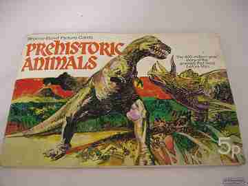 Prehistoric animals. Brooke Bond Oxo. 1942. 50 colour stickers