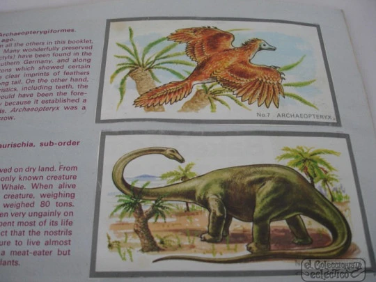 Prehistoric reptiles. Crosse & Blackwell. 1969. 20 colour stickers