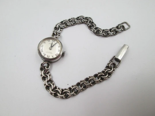 Preziosa women's mechanical watch with bracelet. Sterling silver. GUB Glashütte. 1960's Preziosa women's mechanical watch with bracelet. Sterling silver. GUB Glashütte. 1960's