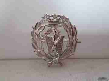 Professional emblem. Medicine. Silver. 1980's. Tie / lapel pin. Spain