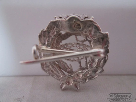 Professional emblem. Sterling silver.  Biology. 1980's. Spain