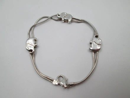 Broquel De Plata Ley .925 Elefante Origami Mujer Niña Agálea