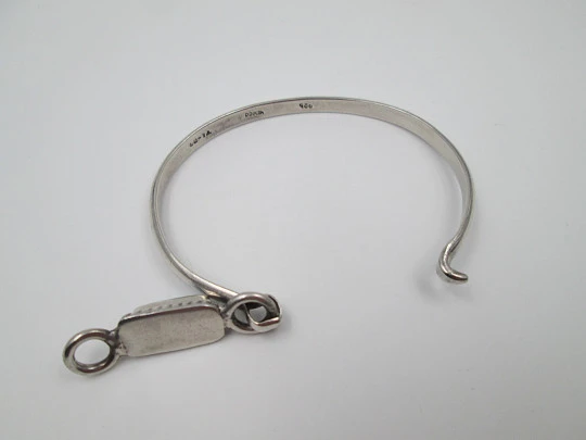 Pulsera para mujer. Plata ley 925 milésimas y turquesa rectangular. México. 1980