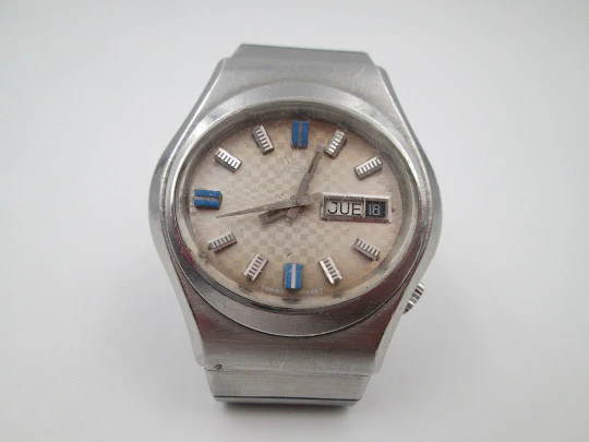 Radiant Blumar. Acero inoxidable. Automático. Calendario. Brazalete. 1970