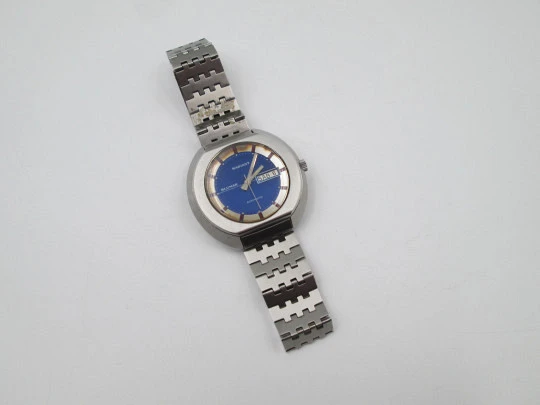 Radiant Blumar. Acero. Caja elíptica. Automático. Calendario. Brazalete. 1970 Radiant Blumar. Acero. Caja elíptica. Automático. Calendario. Brazalete. 1970