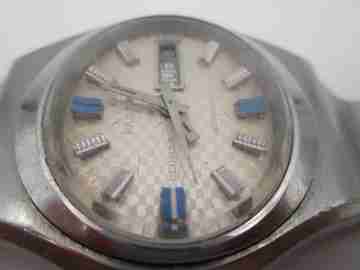 Radiant Blumar. Stainless steel. Automatic. Calendar. Bracelet. 1970's