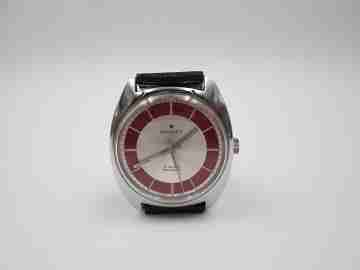 Radiant. Stainless steel. Manual wind. 1970's. Bitone dial. Strap. Swiss
