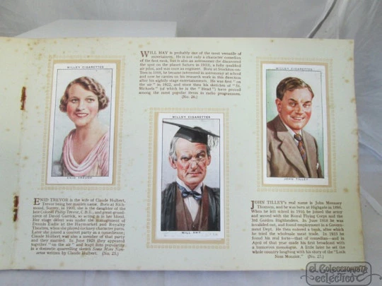 Radio celebrities. Wills cigarettes. 1930's. 50 colour cards. Softcover