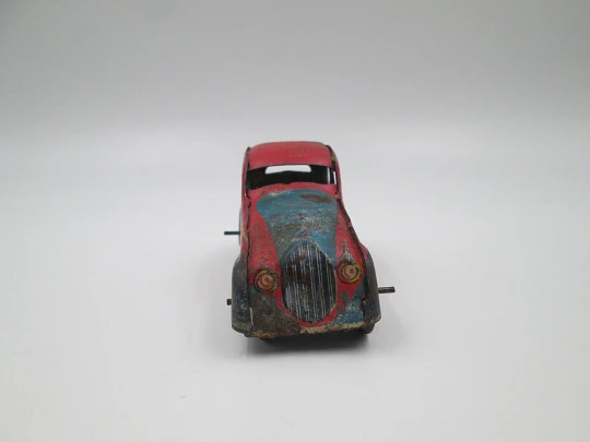 Rai drag car with driver. Colours lithographed tinplate. Paya Toys. Spain (Ibi). 1930's