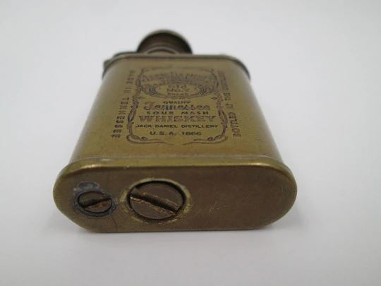 Rare Jack Daniels advertising petrol lighter. Solid brass. 1980's