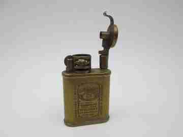 Rare Jack Daniels advertising petrol lighter. Solid brass. 1980's