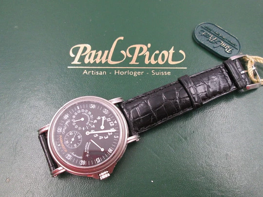 Rare Paul Picot Marrakech 1100. Stainless steel. Automatic. Power reserve. 2003