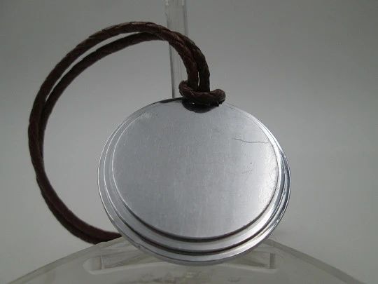 Rare Record pendant watch. Stainless steel. Small seconds hand. Manual wind. 1940's