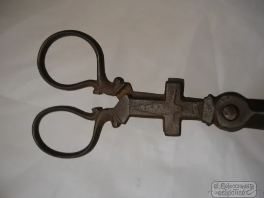 Rare scissors. Iron. Cross and Christ motifs. 19-20th centuries