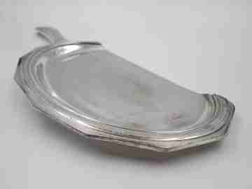 Recogemigas de mesa. Alpaca blanca. Bouillet & Bourdelle. Francia. 1930