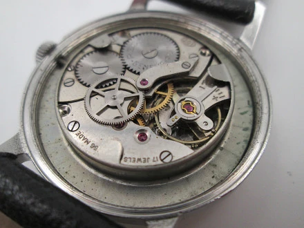 Record Geneve Stainless Steel Manual Wind Strap 1960s | El