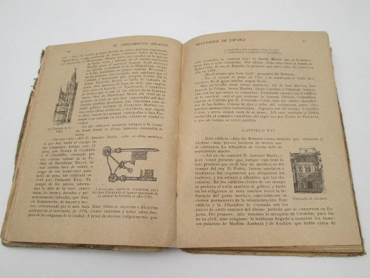 Recuerdos de España. El Pensamiento Infantil. Saturnino Calleja. Libro Lectura. 1910
