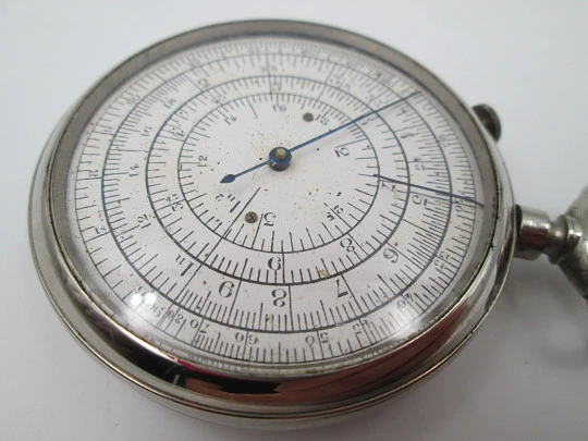 Regla cálculo giratoria circular Calculigraphe. HC Paris. Metal. 1900