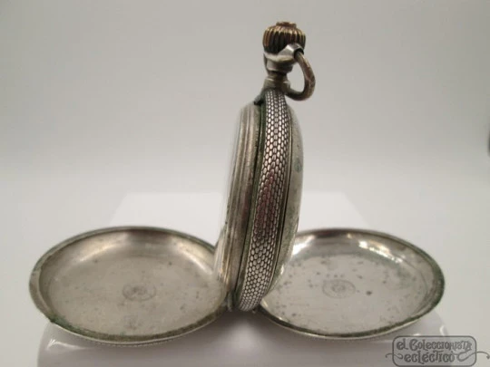 Regulador D.G. Hunter-case. 800 sterling silver. Military. 1900's