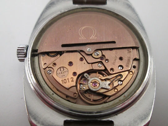 Reloj automático Omega Seamaster. Acero inoxidable. Calendario. Correa de piel. 1970 Reloj automático Omega Seamaster. Acero inoxidable. Calendario. Correa de piel. 1970