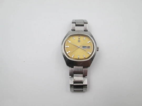 Reloj automático para hombre Zenith Surf. Acero inoxidable. Calendario. Brazalete. 1970 Reloj automático para hombre Zenith Surf. Acero inoxidable. Calendario. Brazalete. 1970